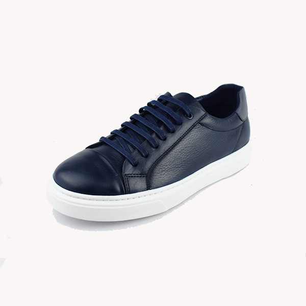Basket pour homme 328 bleu cuir ..........    Basket cuir pour homme Maroc